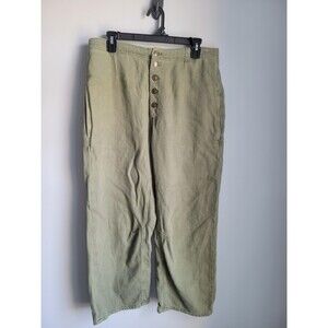 FREE PEOPLE WE THE FREE Osaka Mid-Rise Barrel Jeans Green Size 31